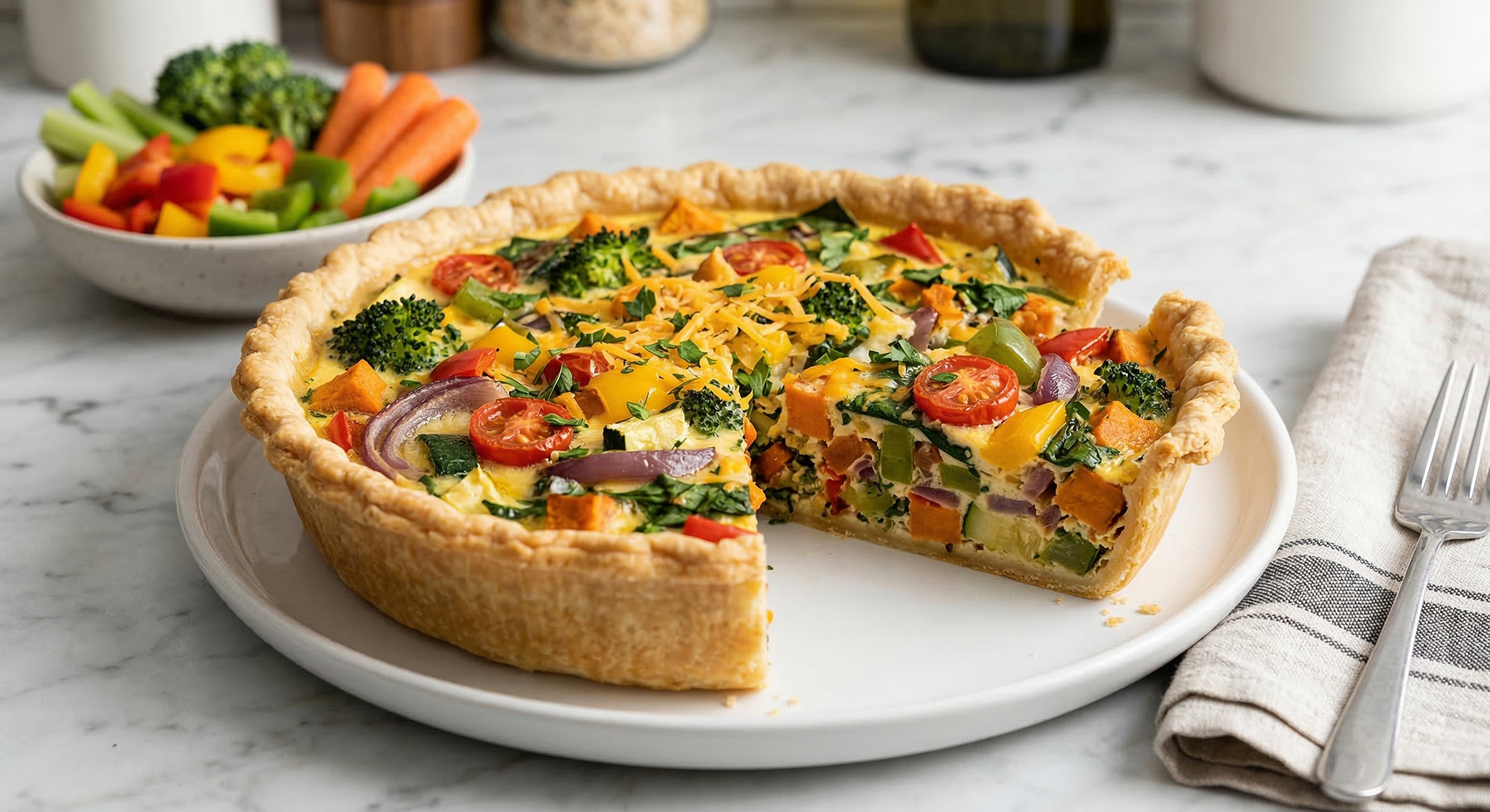 Quiche with Leftover Veggies